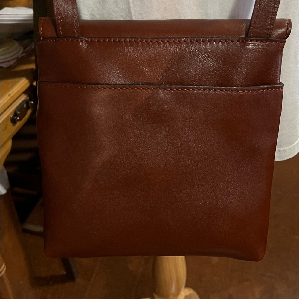Patricia Nash Brown Leather Floral Crossbody Bag - Picture 3 of 5